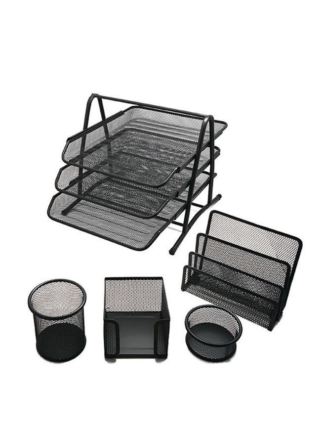 تالا طقم مكتب من 5 قطع أسود - Image 1